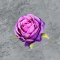 Artificial silk rose flower head in gradient purple for DIY wedding and home decor - Purplish Red