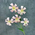 Artificial pink lily with five lifelike flower heads for elegant home decoration - Pink
