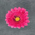 Artificial fuchsia gerbera daisy flower head with yellow stamen for DIY decoration - Rose Red