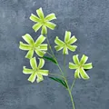 Artificial 5-head green striped lilies with realistic petals for home floral decor - Green