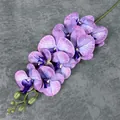 Kunstmatige 9-koppige orchidee met paars kleurverloop en realistische knoppen - Purple Gradient (No.13)