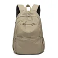 Waterdichte nylon rugzak in beige met meerdere compartimenten en mesh schouderbanden - Khaki