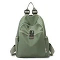 Minimalist bean green backpack in waterproof nylon with durable multi-pocket design - Dark Green