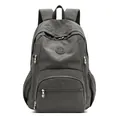Grand sac à dos gris foncé imperméable avec poches multiples et bretelles rembourrées - Gris foncé