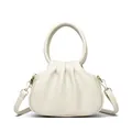 Sac nuage blanc cassé chic avec texture grainée et poignée circulaire rigide - Blanc