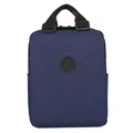 Donkerblauwe nylon rugzak met handvatten en verstelbare gesp in retro minimalistische stijl - Blauw