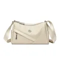 Chic off-white woven leather crossbody bag with kangaroo logo and fabric shoulder strap - Off White
