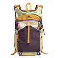 Outdoor hiking backpack with color-blocking in purple, yellow, beige and green - Purple