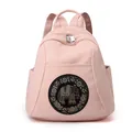Mochila de nailon rosa loto impermeable con bordado de elefante y pedrería brillante - Rosa