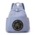 Mochila de nailon lavanda impermeable con emblema decorativo de elefante de strass - Púrpura