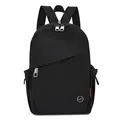 Zaino nero impermeabile versatile con cerniere a contrasto e spallacci - Nero