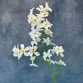 Künstliche weiße Lilien Orchidee mit rosa Rand am langen Stiel für Heimdekoration - Hellrosa