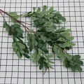 Ramo di foglie di arachide artificiali per decorazione di nozze con fogliame di seta - Verde