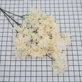 Artificial white cherry blossom branch with dense small petals for home and wedding decor - Champagne