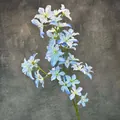 Bouquet de delphiniums artificiels bleu clair et blanc crème pour décor de mariage - Bleu