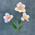 Einzelstiel 3-Kopf Tulpe Kunstblume mit rosa-blauem Farbverlauf Blütenblättern - Rosa