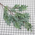 Ramo di foglie di arachidi artificiali verde grigio per decorazioni floreali casa - Verde Grigio