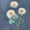 Margherita Gerbera artificiale a tre teste in rosa albicocca per decorazione d'interni - Caffè Chiaro