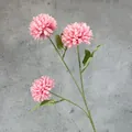Artificial pink chrysanthemum spray with three heads for home wedding decoration - Deep Pink