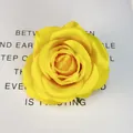Einzelner gelber künstlicher Rosenkopf aus Seide für DIY Hochzeits- und Heimdekoration - Gelb