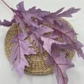 Artificial purple oak leaf branch with serrated edges for wedding floral decor - Light Purple