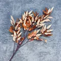 Artificial willow leaf branch in autumn orange and beige for home wedding decor - Coffee