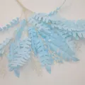 Artificial light blue fern leaf branch for home wedding flower arrangements - Blue