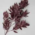 Deep burgundy eucalyptus willow branch artificial plant for home floral decoration - Wine Red