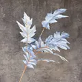 Artificial sawtooth oak leaves in pale blue for wedding floral arrangements and decor - Blue