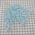 Artificial light blue willow leaf branch for wedding decoration and floral arrangements - Light Blue