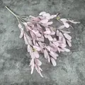 Delicate artificial pink peanut leaves bouquet on a textured grey concrete surface - Light Pink