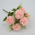 Bouquet decorativo di 7 ortensie finte in seta rosa per matrimoni e decorazione d'interni - Rosa