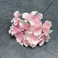 Künstliche Hortensie mit realistisch rosa-weißen Gradient-Blütenblättern für Deko - Ohne Stiel / Rosa