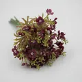 Artificial hydrangea bouquet in dark burgundy finish for home and floral decoration - Autumn Red