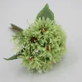 Artificial green African daisy bouquet with multi-head silk flowers for home decor - Green