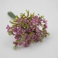 Artificial purple oil painting hydrangea bouquet with soft plastic stems for home decor - Autumn Purple
