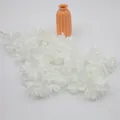 Flores de cerezo artificiales blancas en jarrón a rayas naranja para bodas - Blanco