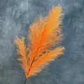 Plumero de caña artificial naranja vibrante con textura esponjosa para bodas y hogar - 7 puntas / Naranja