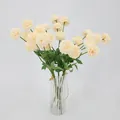 Kunstmatige crèmekleurige bol-chrysanten met levensechte bloemblaadjes en steel - Champagne