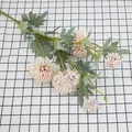 Artificial 6-head dandelion ball flower in cream white and light purple gradient - Pink