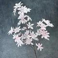 Artificial white and pink magnolia branch with detailed petals for wedding decor - Pink