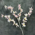 Artificial pink lily stems with multiple flower heads for home and wedding decor - Pink
