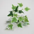 Artificial 7-fork green ivy leaf bouquet with white and green variegated pattern foliage - 7-Prong Sweet Potato Leaf
