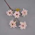 Single stem light pink artificial dahlia with five heads for wedding home decor - Light Pink