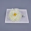 Eleganter 20cm künstlicher Pfingstrosenkopf in Cremeweiß für DIY-Haarschmuck und Deko - Weiß