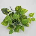 Artificial Pothos plant bouquet with realistic green and yellow heart-shaped leaves - Design No.4