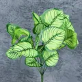 Artificial Calathea potted plant with striped green leaves for home decoration - Design No.8