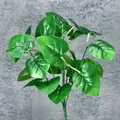 Artificial heart-shaped green taro leaves plant bundle for home decoration - Design No.11