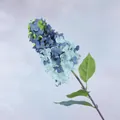 Realistic gradient blue pagoda hydrangea silk flower branch for wedding decoration - Blue