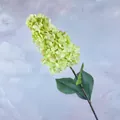 Single stem artificial hydrangea in pale green and yellow tones for wedding decor - Green
